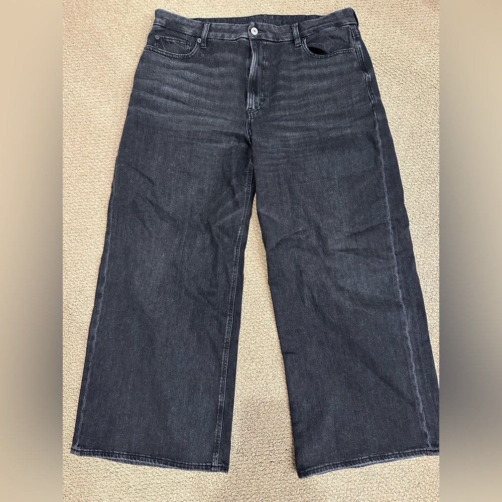American Eagle Black Wide-Leg Jeans